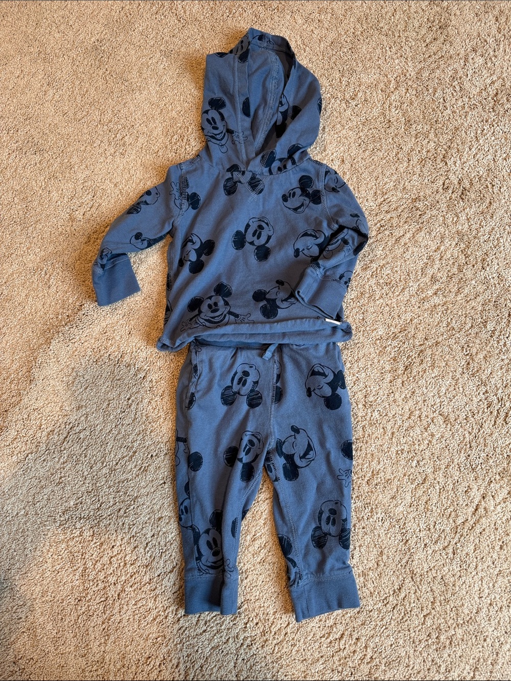 GAP Blue Mickey Mouse Sweatshirt & Joggers Set